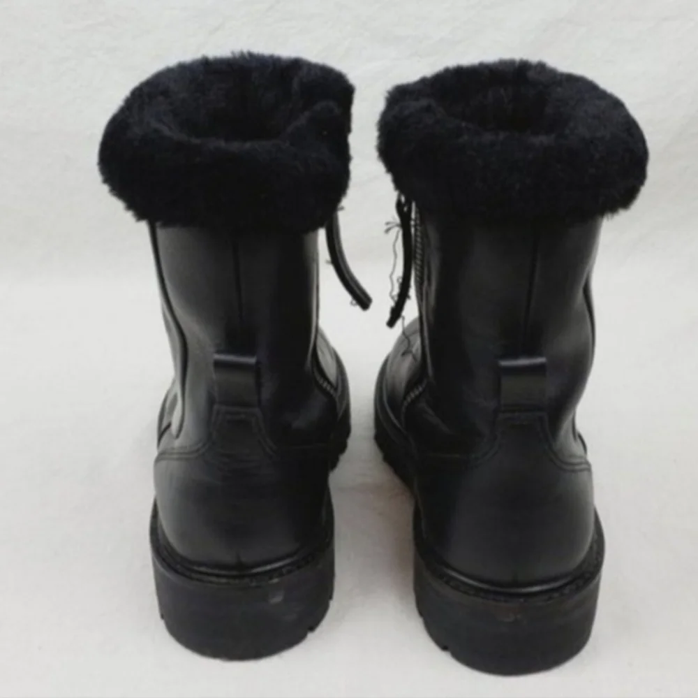 Zara fur top winter boots Size 34